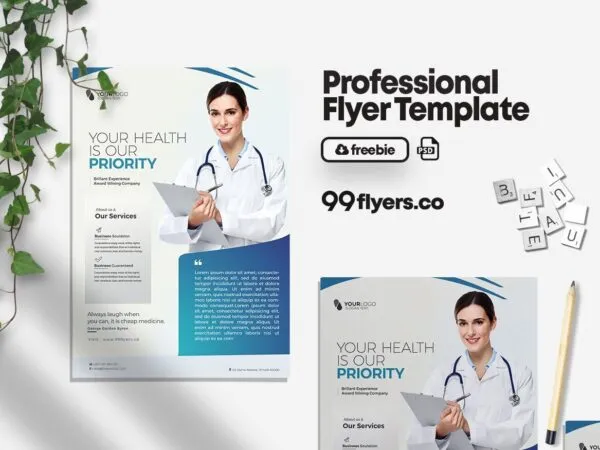 Professional Medical Healthcare Flyer Template 1