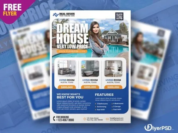 Professional Real Estate Business Flyer Template 1
