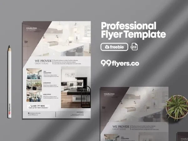 Professional Real Estate Marketing Flyer Template 1