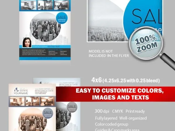 Professional and Neat Real Estate Flyer Template 1