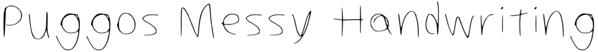 Puggos Messy Handwriting Font 1