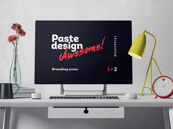 Pure Minimal Desk Mockup Set 1