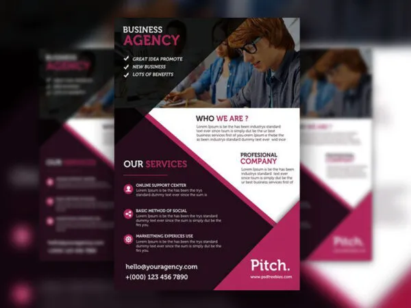 Purple Clean Business Flyer Template 1