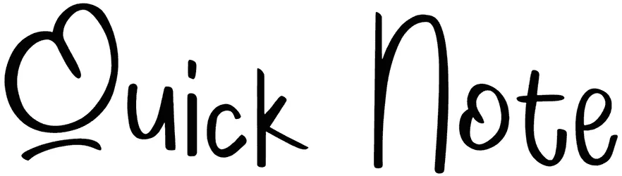 Quick Note Font 1