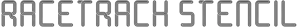 Racetrack Stencil Font 1