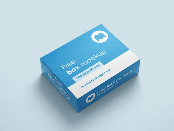 Realistic Box Mockup with 3 Shots 1