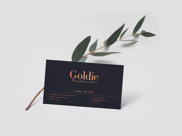 Realistic Business Card Front Side Mockup 1