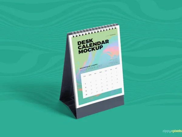 Realistic Desk Calendar Mockup 1