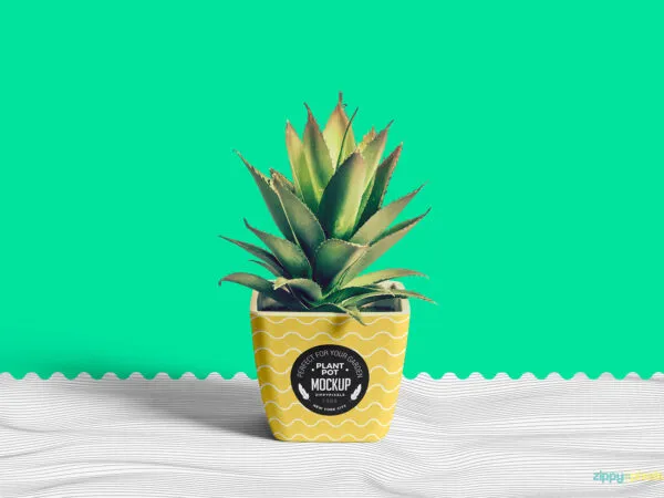 Realistic Flower Pot Mockup 1