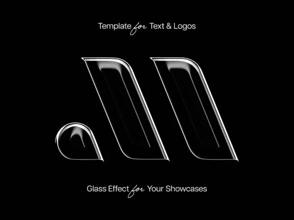 Realistic Glass Logo Mockup Text Effect 1