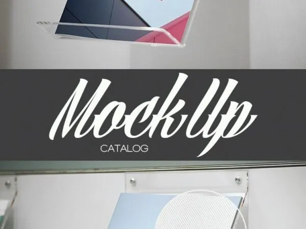 Realistic Mockup Showing an Angled View of a Catalog 1