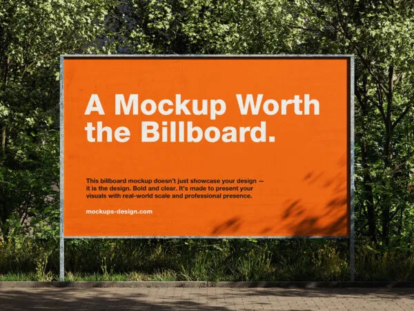 Realistic Outdoor Billboard Mockup 1