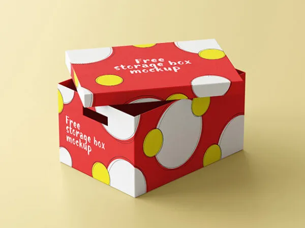 Realistic Storage Box Mockup 1