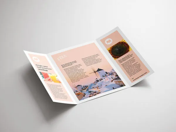 Realistic Trifold Brochure Mockup 1