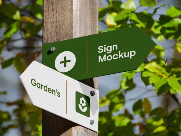 Realistic Wayfinding and Signage Mockup 1