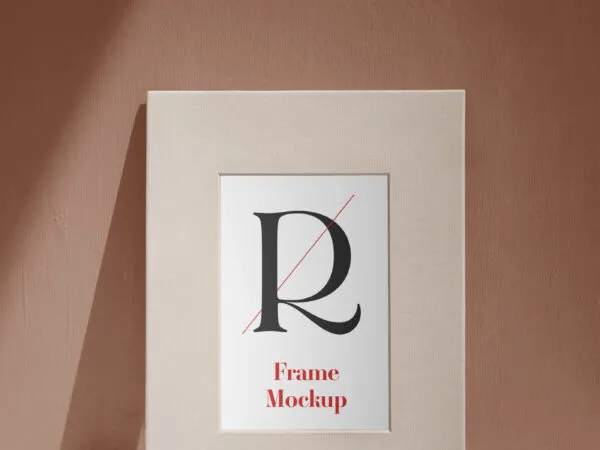 Realistic Wide Paper Frame Mockup 1