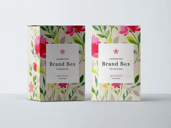 Rectangle Cardboard Packaging Mockup 1