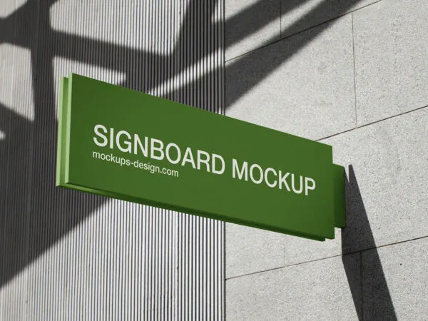Rectangular Signboard Mockup 1