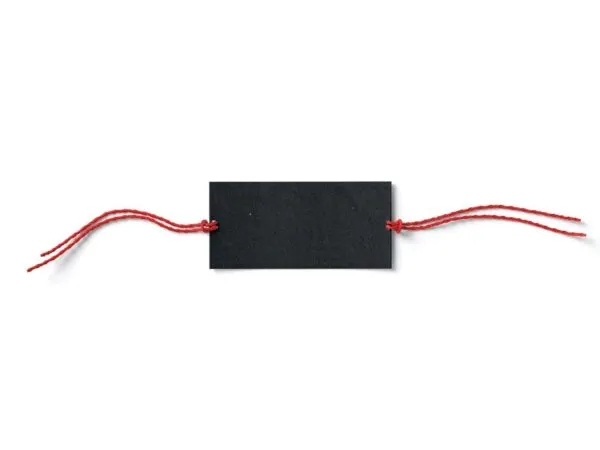 Rectangular Tag with Rope Mockup from a Top View 1