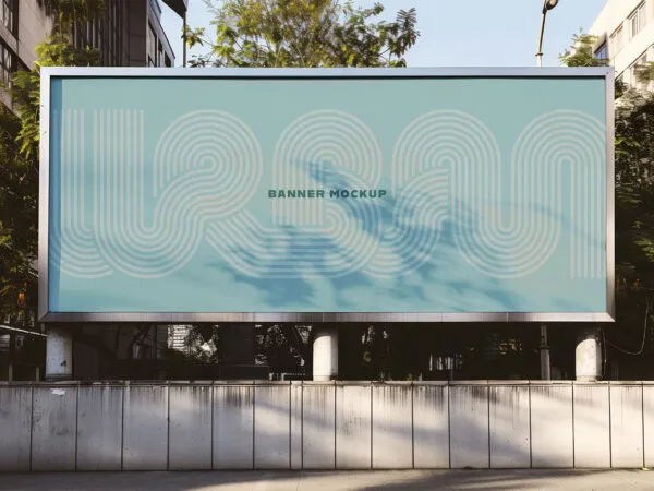 Rectangular Urban Banner Mockup 1
