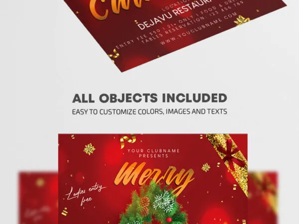 Red Elegant Christmas Flyer Template 1