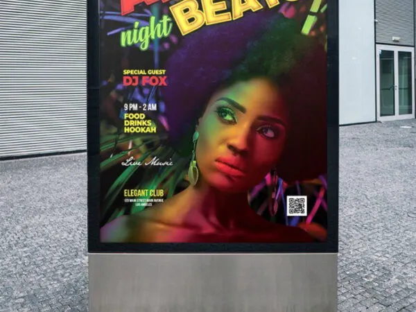 Red Yellow Green Tropical Afrobeats Party Poster Template 1