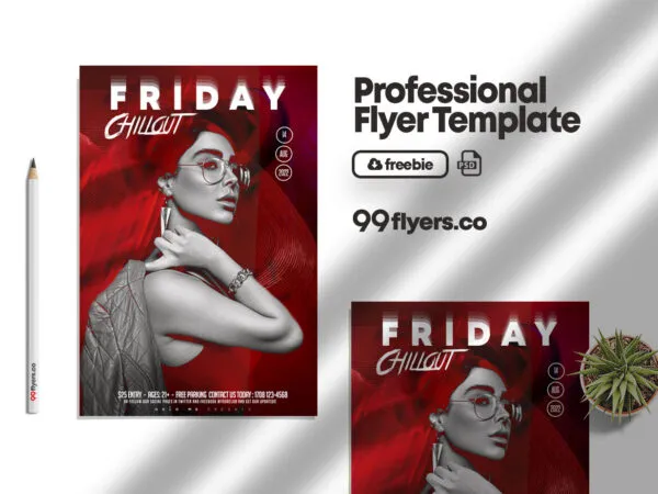 Reddish Modern Club Event Flyer Template 1