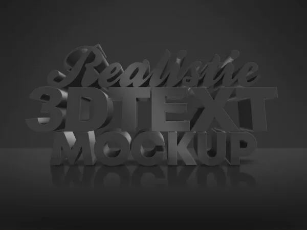 Reflective Blocky Dark 3D Text Effect 1