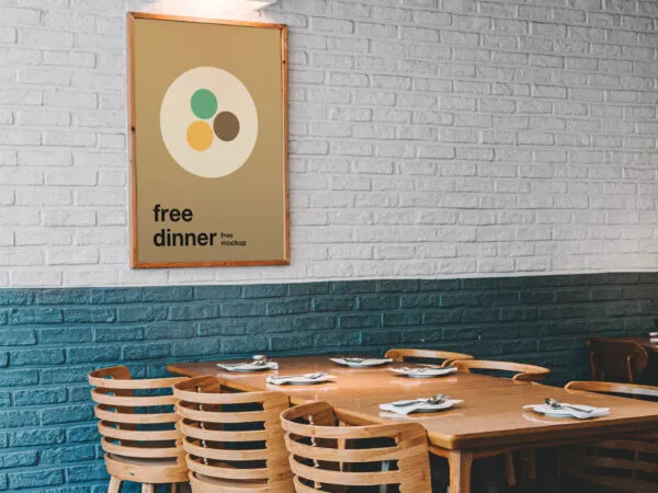 Restaurant Indoor Poster Mockup 1