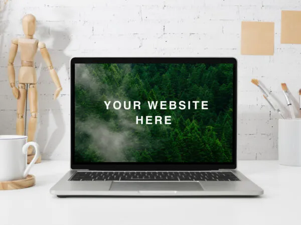 Retina MacBook Workspace Mockup with Real Life Objects 1