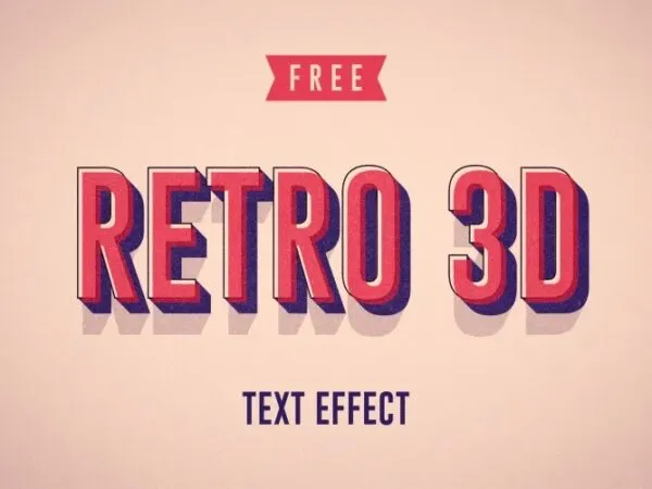 Retro 3D Text Effect 1
