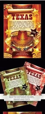 Retro Classic Texas Event Flyer Template 1
