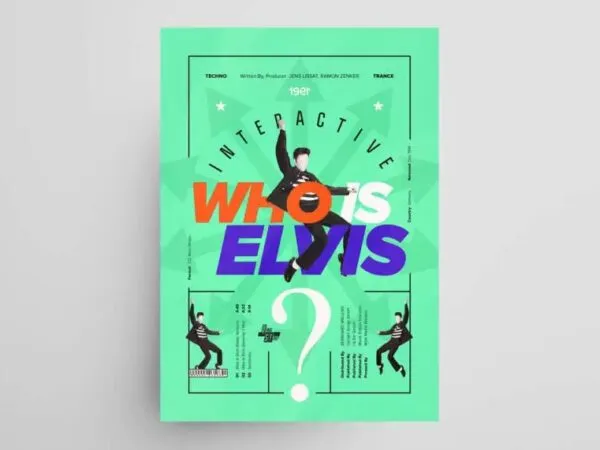 Retro Frame Simple Concert and Party Flyer Template 1