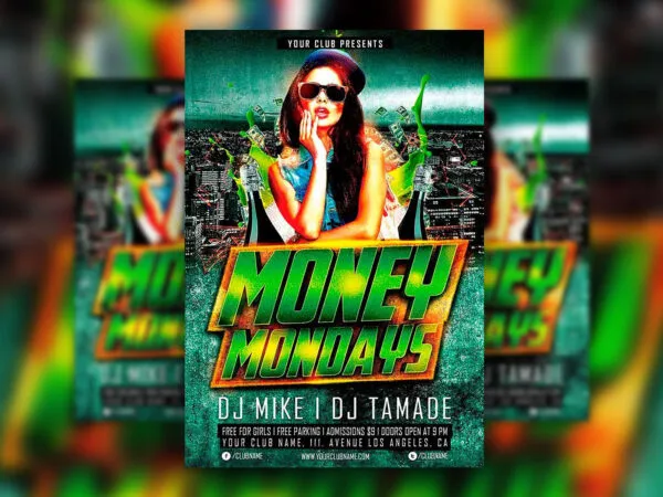 Retro Urban Club Party Flyer Template 1