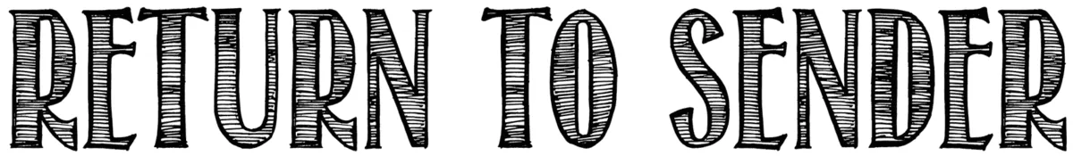 Return To Sender Font 1