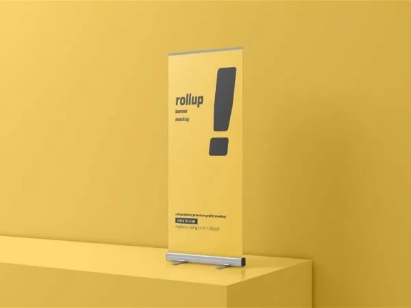 Roll Up Banner Mockup in 5 Distinct Visions 1