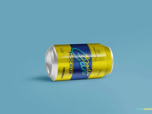 Rolling Soft Drink Can Mockup 1