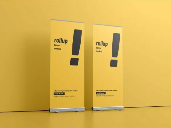 Rollup Banner Mockup in 5 Visions 1