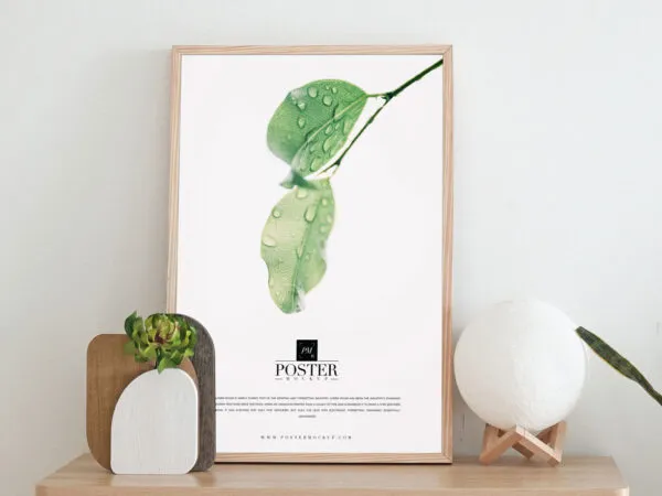 Room Interior Poster Mockup with a Wooden Frame 1