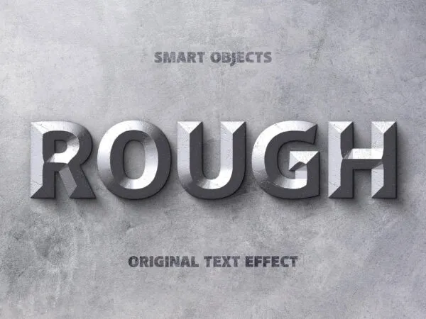 Rough Silver Steel Text Effect 1