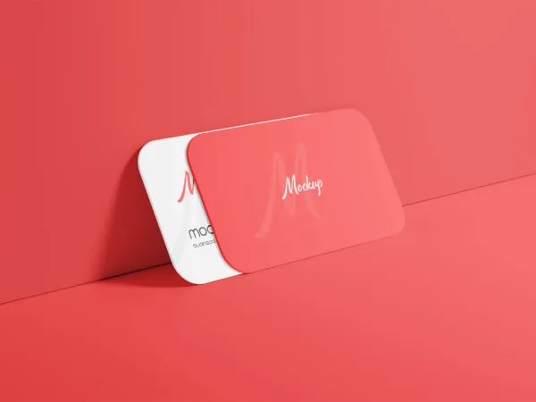 Round Corner Business Card Mockup 1