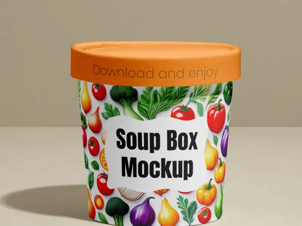 Round Food Box Mockup 1