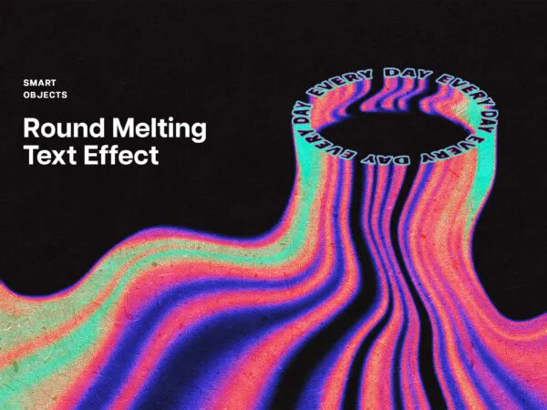 Round Melting Text Effect 1