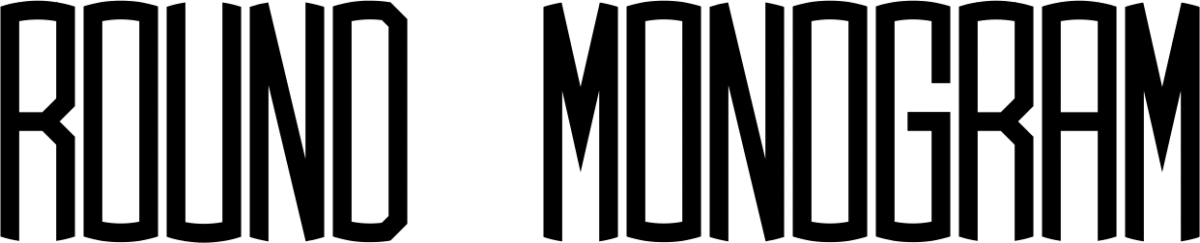 Round Monogram Font 1