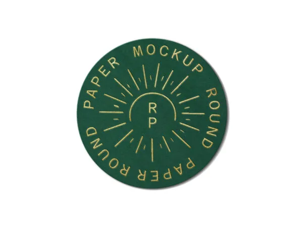 Round Paper Mockup in Facing View 1