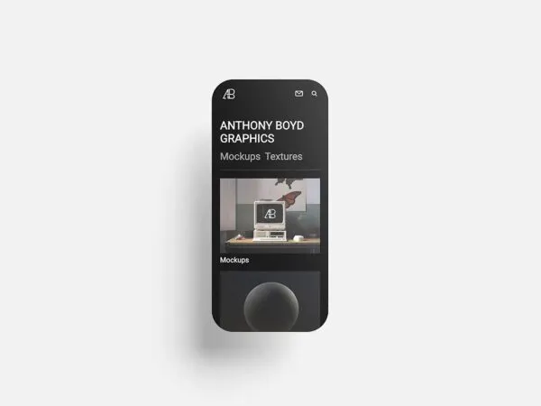 Rounded Smartphone Screen Set Mockup 1