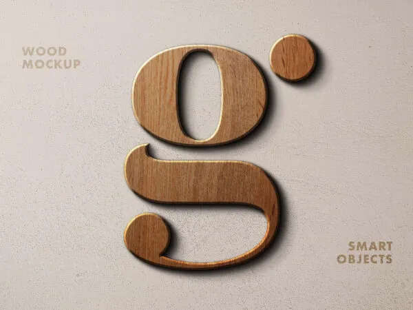 Rustic Wooden Sign Logo Mockup 1