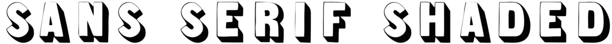 Sans Serif Shaded Font 1