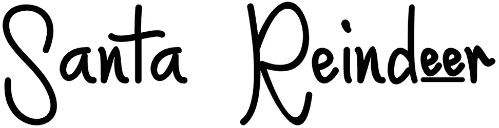 Santa Reindeer Font 1