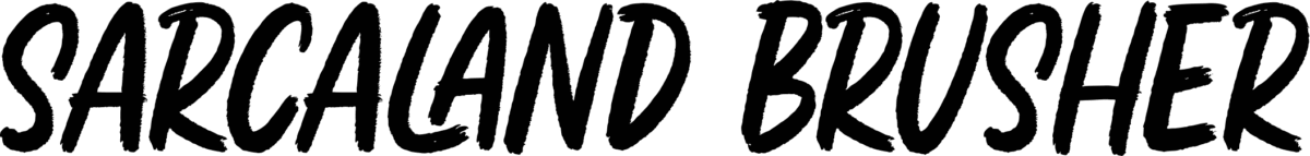 Sarcaland Brusher Font 1